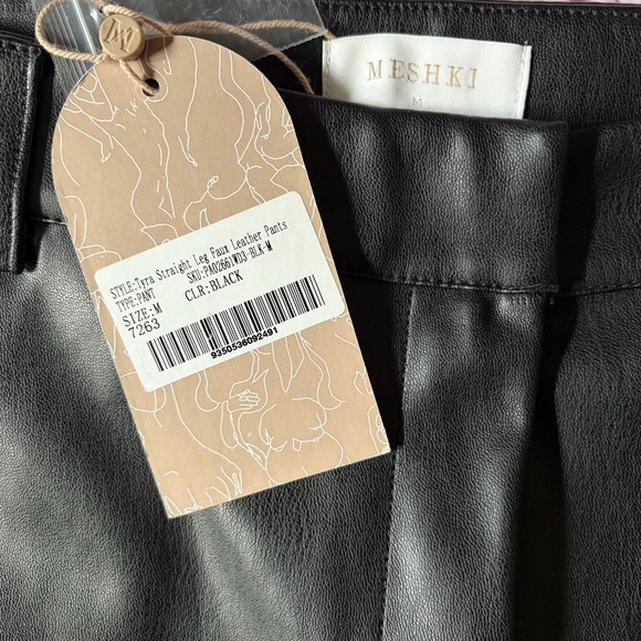 Meshki Tyra Straight Leg Faux Leather Pants - Picture 6 of 6